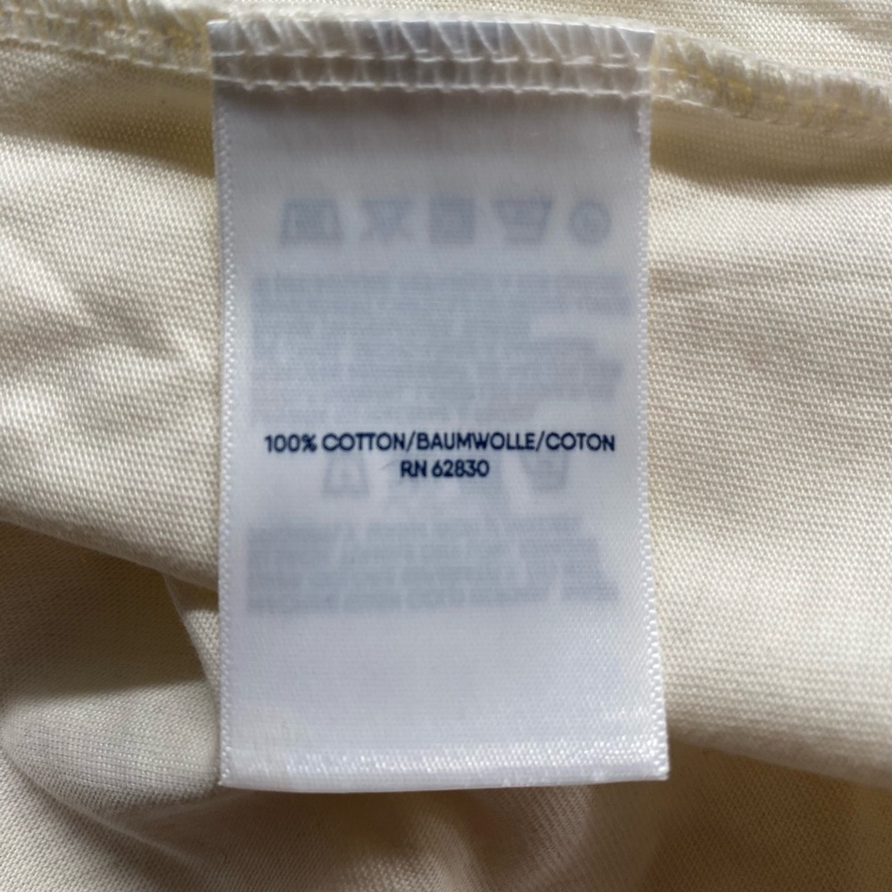 Lands' End Cream Supima Cotton Long Sleeve Tee Medium/M A - Picture 4 of 10